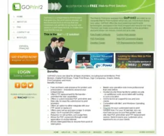 Goprint2.com(Affordable Web to Print Solutions) Screenshot