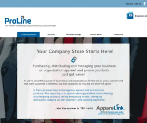 Goproline.com(Branded Uniform and Employee Apparel by ProLine Embroidery) Screenshot