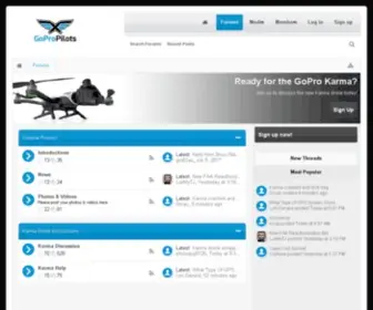 Gopropilots.com(GoPro Karma Drone Forum) Screenshot