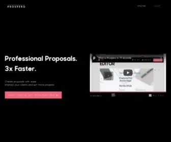 Goprospero.com(Business Proposal Software) Screenshot