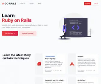 Gorails.com(Learn Ruby on Rails) Screenshot