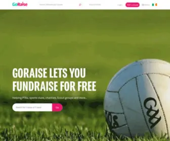 Goraise.ie(Free donations every time you shop online) Screenshot