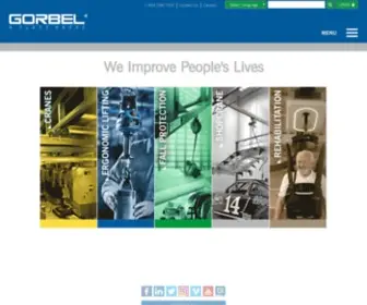 Gorbel.com(Cranes, Ergonomic Lifting, and Fall Protection) Screenshot