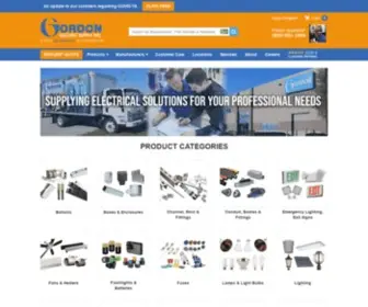 Gordonelectricsupply.com(Electrical Supplies) Screenshot