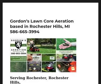 Gordonsaeration.com(Lawn Core Aeration based in Rochester Hills) Screenshot