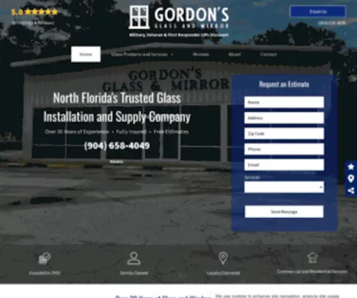 Gordonsglassandmirror.com(Glass Products) Screenshot