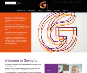 Gordonsllp.com(Gordons law firm) Screenshot