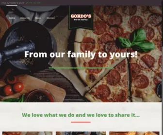 Gordospizza.com(From our family to yours) Screenshot