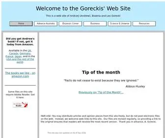 Gorecki.com(The Goreckis' Web Site) Screenshot