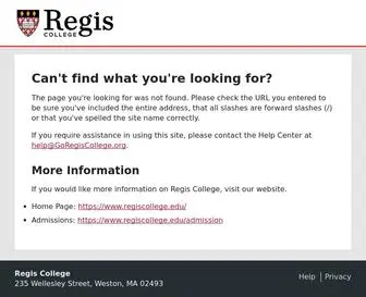 Goregiscollege.org(Regis College) Screenshot