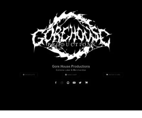 Gorehouseproductions.com(Extreme Label and Merchandise) Screenshot