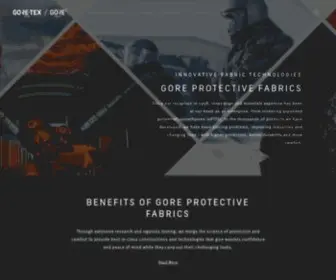 Goretexprofessional.com(Protective Fabric Technology) Screenshot