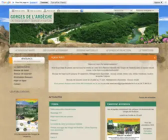 Gorgesdelardeche.fr(Le Calendrier d'animations du Syndicat des Gestion des Gorges de l'ArdÃ¨che Voici le programme d'animations) Screenshot