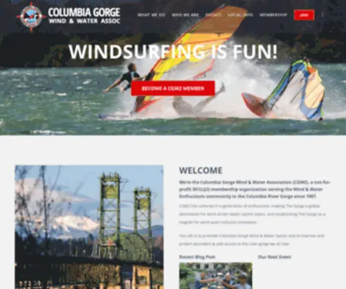 Gorgewindsurfing.org(Enjoying the Wind & Water of the Gorge) Screenshot