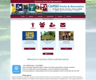 Gorhamrec.com(Gorham Parks & Recreation) Screenshot