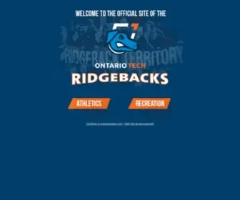 Goridgebacks.com(Ontario Tech Ridgebacks) Screenshot