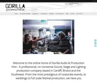 Gorilla-Audio.co.uk(PA Hire) Screenshot