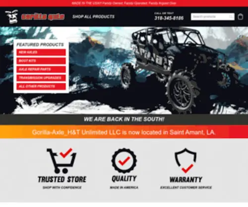 Gorilla-Axle.com(Gorilla Axle Custom ATV/UTV Axles) Screenshot