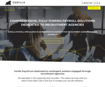 Gorillapayroll.com.au(Gorilla Pay) Screenshot