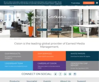 Gorkana.us(Gorkana was acquired by Cision in 2014 and now trades as Cision. Cision) Screenshot