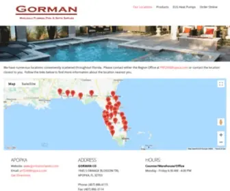 Gormanpool.com(Wholesale supplier of Pool and Spa) Screenshot