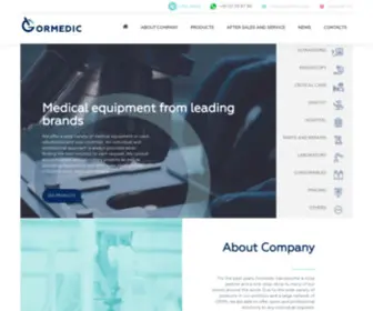 Gormedic.com(Sales and servicing of medical equipment worldwide) Screenshot