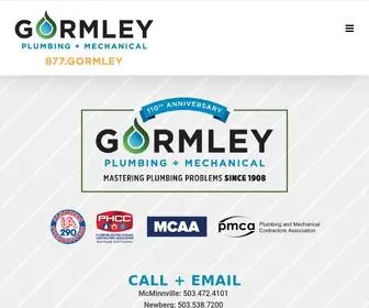 Gormleyplumbing.com(Gormley Plumbing + Mechanical) Screenshot