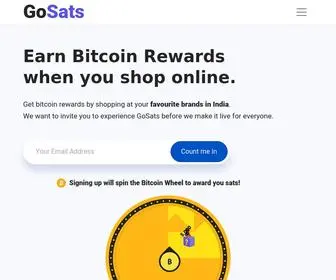 Gosats.io(Transforming Spends into Valuable Assets) Screenshot