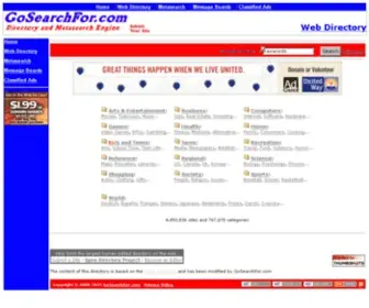 Gosearchfor.com(GoSearchFor Web Directory) Screenshot