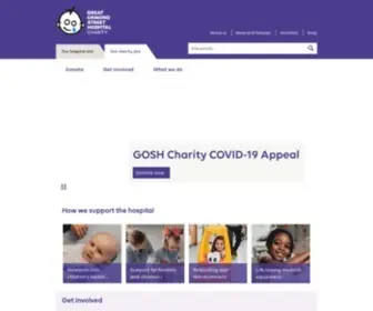 Gosh.org(Great Ormond Street Charity) Screenshot