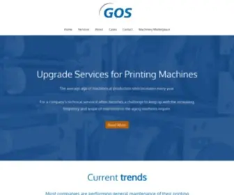 Gosinternational.com(Upgrade Services for Printing Machines Home) Screenshot