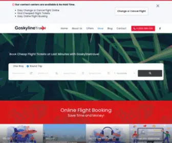 Goskylinetravel.com(Book Cheap Flight Tickets) Screenshot