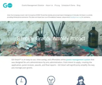 Gosmart.org(Grants management solution) Screenshot