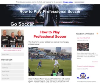 Gosoccerpro.com(How to become a professional soccer player) Screenshot