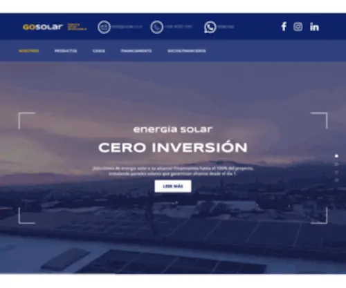 Gosolar.co.cr(Paneles solares Costa Rica) Screenshot