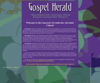 Gospel-Herald.com(Gospel Herald for Lancaster SDA Church) Screenshot