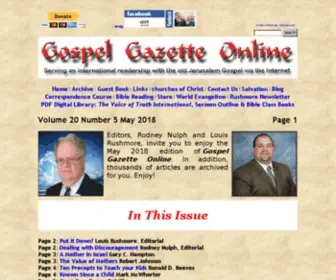 Gospelgazette.com(Gospel Gazette Online) Screenshot