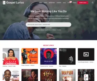 Gospellyrics.com.ng(African Gospel Lyrics) Screenshot