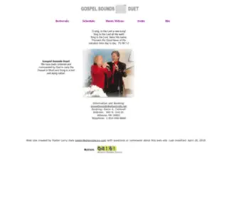 Gospelsoundsduet.com(Gospel Sounds Duet Ministry in Word and Music) Screenshot