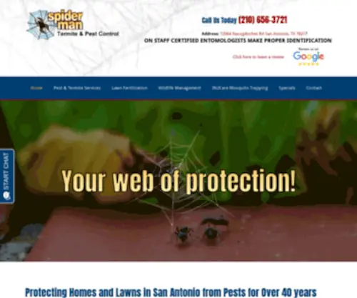 Gospidermanpest.com(Spider Man Pest Control Inc) Screenshot