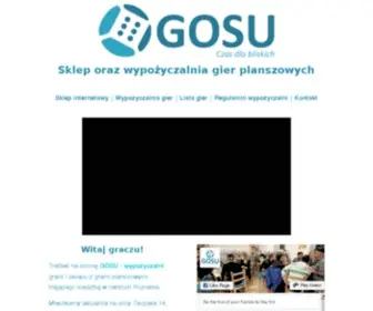 Gosu.pl(Sklep oraz wypożyczalnia gier planszowych w Poznaniu) Screenshot