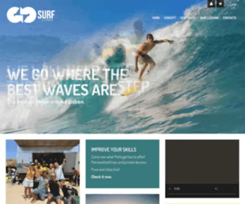 Gosurflisboa.com(Go Surf Lisboa Surf School) Screenshot