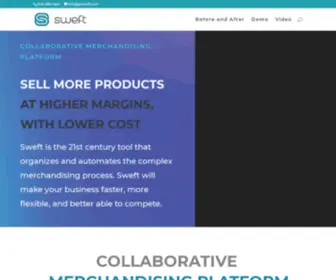 Gosweft.com(Sweft PWM Product Workflow Management platform weaves together every step from design to sell) Screenshot