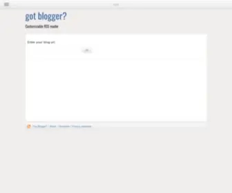 Got-Blogger.com(Customizable RSS reader) Screenshot