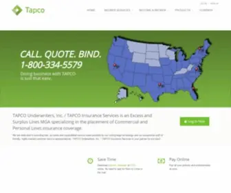 Gotapco.com(Tapco Underwriters) Screenshot