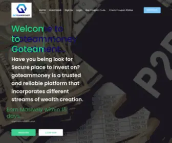 Goteammoney.org(Goteammoney best and trusted investmment site) Screenshot