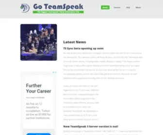 Goteamspeak.com(TeamSpeak) Screenshot