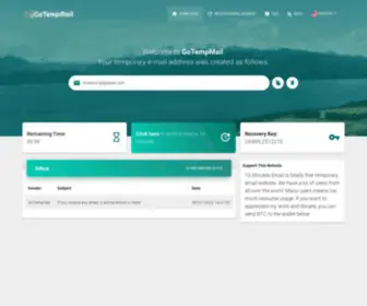 Gotempmail.com(Home Page) Screenshot