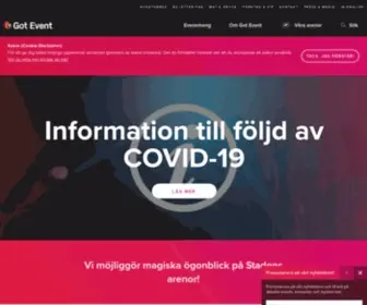 Gotevent.se(Evenemang på Got Events arenor i Göteborg) Screenshot