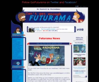 Gotfuturama.com(Futurama) Screenshot